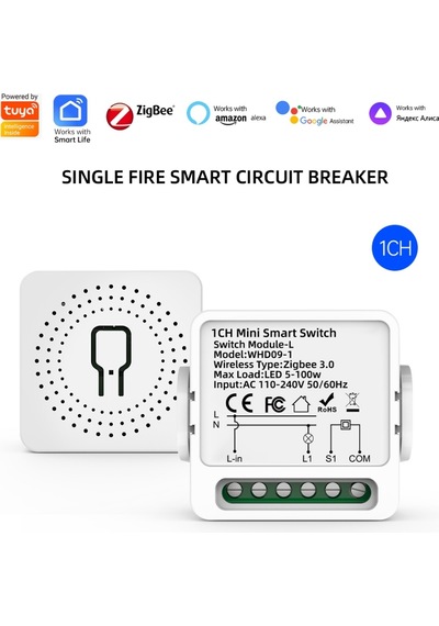 Tuya Zigbee Nötr Gerektirmeyen 1ch Nötrsüz Röle .