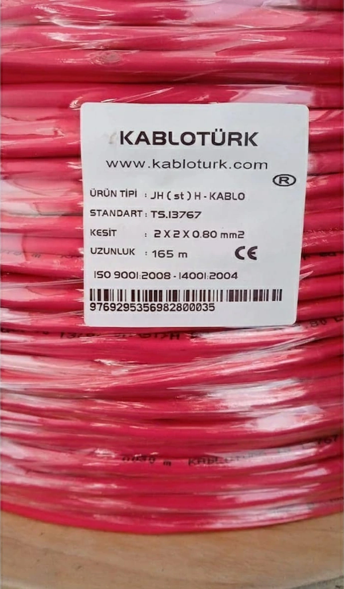 2x2x0,80 Mm Jh St H Tam Bakır Yangın İhbar Kablosu 165 Metre