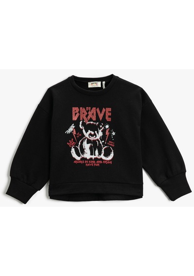 Koton Ayıcık Baskılı Sweatshirt Pamuklu Bisiklet Yaka Uzun Kollu Siyah 3wkg10592ak 3WKG10592AK999 Siyah Koton Ayıcık Baskılı Sweatshirt Pamuklu Bisiklet Yaka Uzun Kollu Siyah 3wkg10592ak 3WKG10592AK999 Siyah