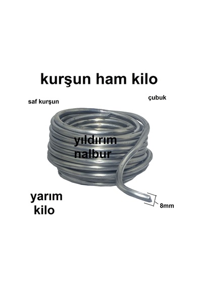 Kurşun 500 Gr Ham Çubuk Kurşun Kurşun Dökme Saf Kurşun