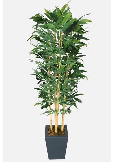 Yapay Bambu Ağacı Premium Iri Yapraklı 150 Cm 5 Çubuklu