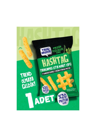 Hashtag Fırınlanmış Nohut Cipsi 6'lı Karışık Tanışma Paketi Trio Move