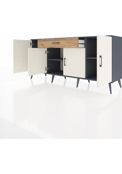 Hyperion Konsol 3 Raflı Tek Çekmeceli 4 Kapaklı 176x44x83 Antrasit-aytaşı/çam Aytaşı/çam Hyperion Konsol 3 Raflı Tek Çekmeceli 4 Kapaklı 176x44x83 Antrasit-aytaşı/çam Aytaşı/çam
