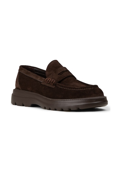 Deery Erkek Hakiki Süet Kahverengi Loafer Ayakkabı - 02006mkhve03 Kahverengi