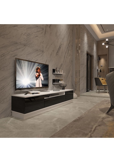 Decoraktiv Trendstyle 4s Mdf Tv Ünitesi Tv Sehpası Beyaz - Siyah