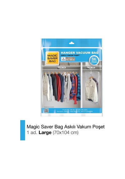 Magic Saver Bag Askılı Vakumlu Poşet Large