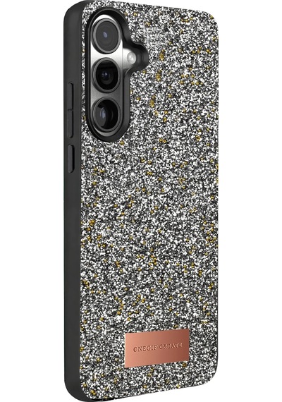 Cosmotex Onegif Samsung Galaxy A37 5g Bright Simli Kapak - Gümüş