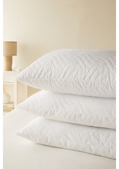 Ocean Home Textile 3'lü 900 Gr Kapitoneli Silikon Yastık Seti 50 X 70 Cm Beyaz