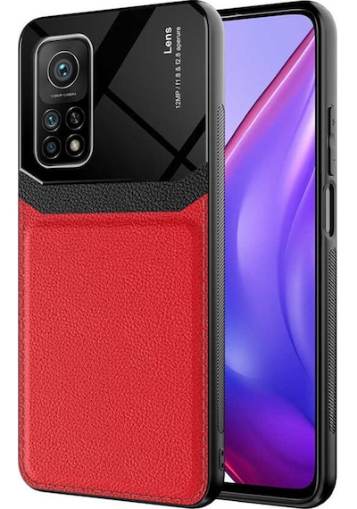 Xiaomi Mi 10T Pro Kilif Lens Deri Görünümlü Tpu Kapak 470545383