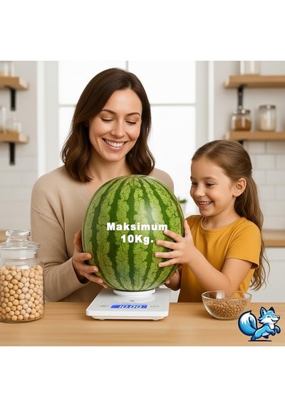 Bluefox Topaz Premium Dijital Mutfak Tartısı 10kg Temperli Beyaz Cam, Geniş Lcd Ekran, Yüksek Hassasiyet Sensör Şık Ve Dayanıklı Tasarım Geniş Yüzey 23x16cm