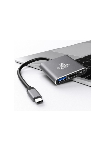 Type-c 3'ü 1 Arada Usb Hub Hdmı Dönüştürücü Ve Usb Adaptör Hu-07