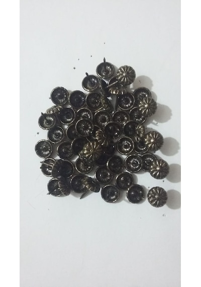 Kabara Raptiye Çivisi Bakır Desenli Çapı 11 MM Boyu 12 MM 50 Ade