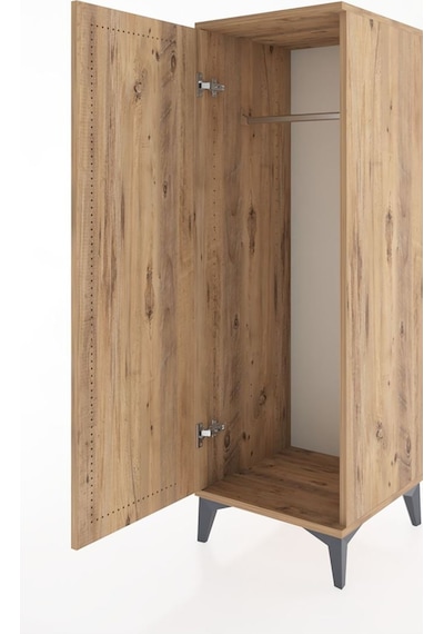 Hyperion Dolap Tek Kapaklı Tek Askılı 44x44x134 Çam-çam Çam
