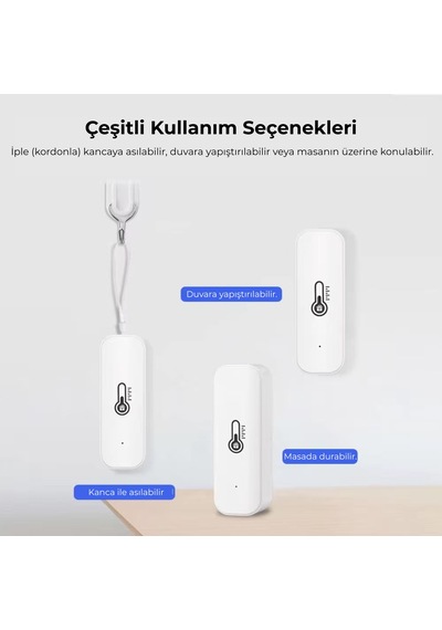 Barfas / BV0220 - Tuya Uyumlu Sıcaklık ve Nem Sensörü
