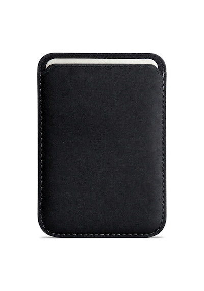 Lunex Premium Süet Magsafe Kartlık Midnight Black Apple Uyumlu iPhone 13 Mini Midnight Black