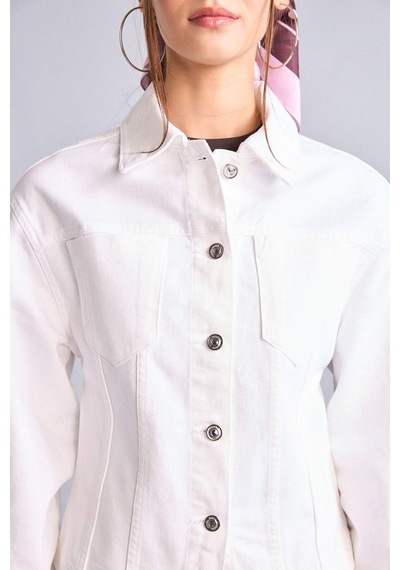 Defacto Regular Fıt Gabardin Ceket H7632ax26smwt83 Beyaz-wt83