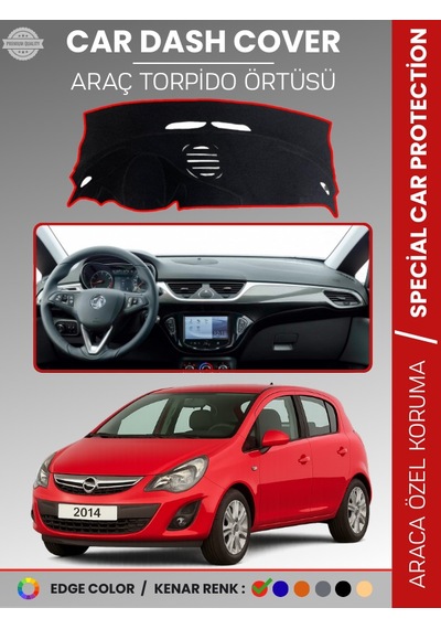 Opel Corsa E 2013-2019 Torpido Örtüsü Ön Göğüs Koruma Torpido Koruma Tam Uyum Çatlamayı Önler - 290 Stiloto
