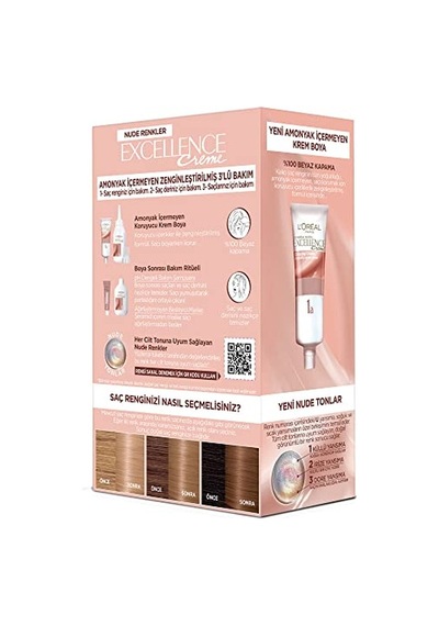 L'oreal Paris Excellence Creme Nude Renkler Saç Boyası - 8u Nude Koyu Sarı