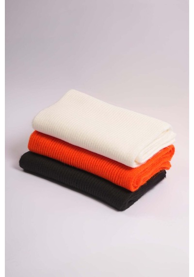 Buly Fitilli Örme Atkı Orange