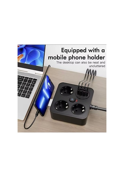 Sonx Akım Korumalı Avrupa Tip-c Usb Soket Kartı 2 Metre - Güvenli Ve Uzun Kablo Çözümü 0