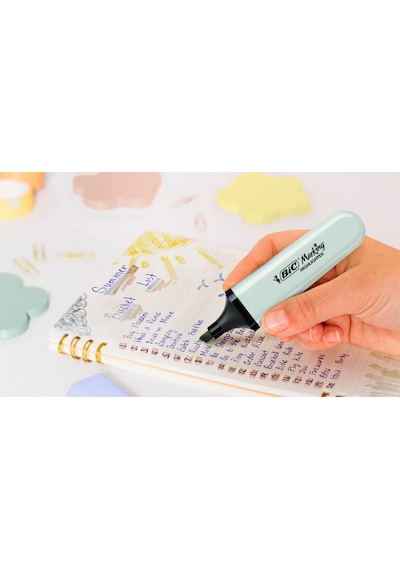Bıc Highlighter Flat Pastel Fosforlu Kalem Seti 10 Lu Çok Renkli