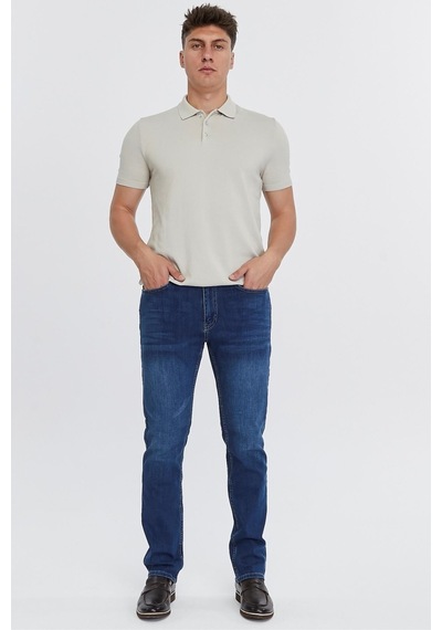 Regular Fit Jean Martin Yüksek Bel Standart Kesim Esnek Kot Pantolon C336 001
