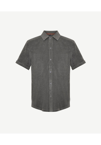 Yargıcı Kısa Kol Düğmeli T-shirt 25yets9002x 007 Haki