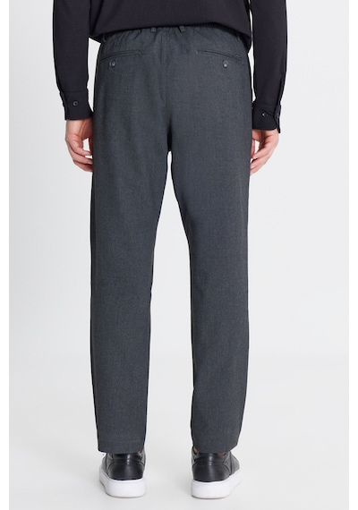 AC&Co / Altınyıldız Classics Erkek Antrasıt Slim Fit Dar Kesim Beli Bağlamalı Yan Cepli Pantolon Antrasıt
