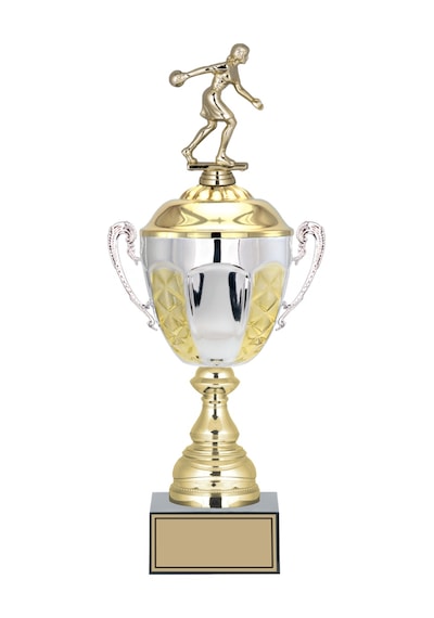 Odak Kupa - Figürlü Kupalar - Bowling Kadın Figürlü Kupalar Fg-087 C - 43 Cm Altın - Beyaz