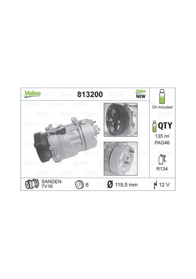 Volkswagen Polo 1995-2009 Arası 100 1.6 Valeo Marka Klima Kompresörü