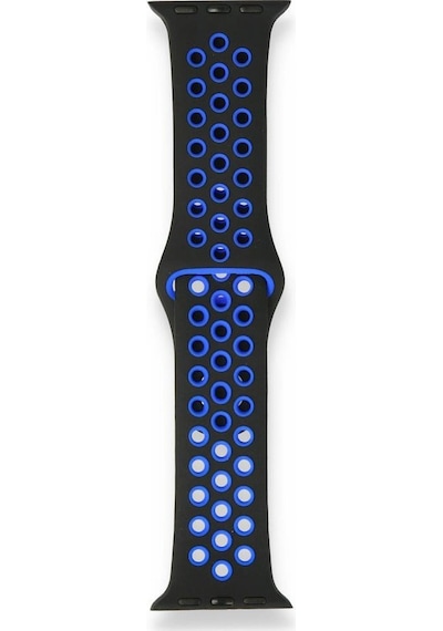 Apple Uyumlu  Watch 38-40mm Silikon Kayış - Siyah/lacivert
