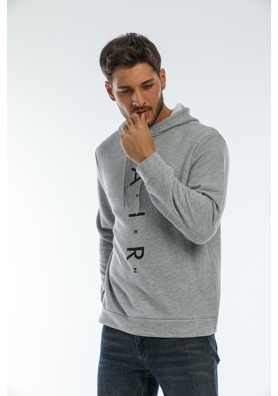 Süperlife Erkek Kapşonlu Regular Fit Air Baskılı İnce Sweatshirt Spr22sw162 Gri Melanj Süperlife Erkek Kapşonlu Regular Fit Air Baskılı İnce Sweatshirt Spr22sw162 Gri Melanj