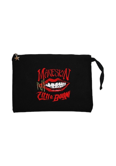 Maneskin Zitti e Buoni Siyah Clutch Astarlı Cüzdan / El Çantası Siyah