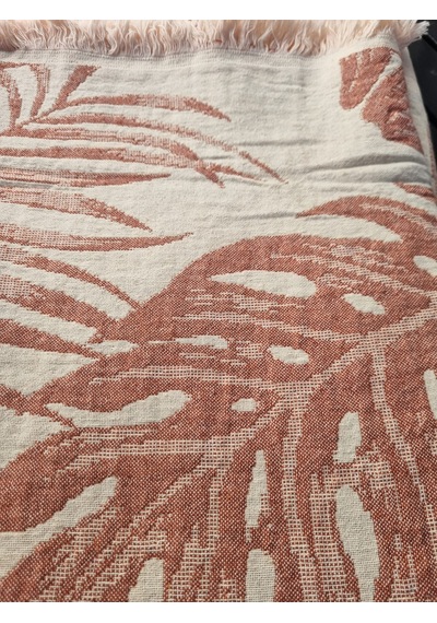 Müslin 220 X 240cm Çift Kişilik Pike / Yatak Örtüsü Tarçın Krem