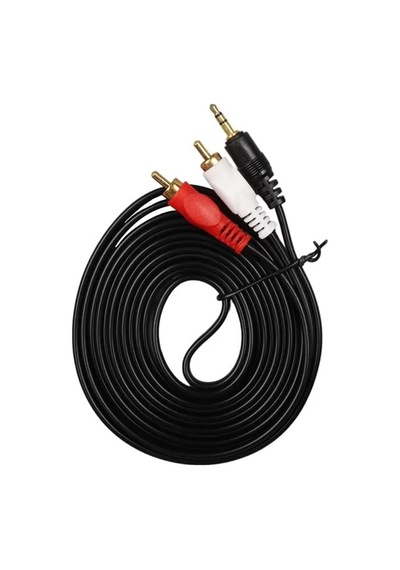 Sh Fully G-530ag 3 Metre Gold Uçlu 2 Rca - 3.5mm Stereo Ses Kablosu Najmaddin