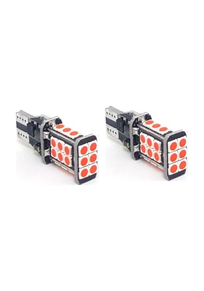 Zembil T15 Led W16W Tip Dipsiz 24 Ledli Ampul Kirmizi
