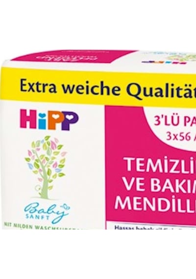 Hipp Bebek Temizlik Ve Bakım Mendili 3X56 Adet