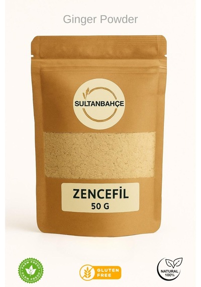 Sultanbahçe Doğal Toz Zencefil - 50 Gr - Katkısız Ve Taze Baharat - Öğütülmüş - Yüksek Kalite