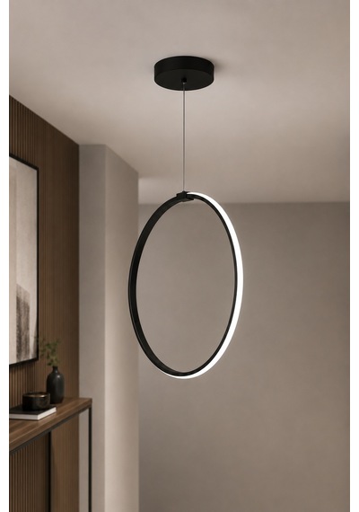 Raven Led Sarkıt Avize Beyaz Işık Siyah