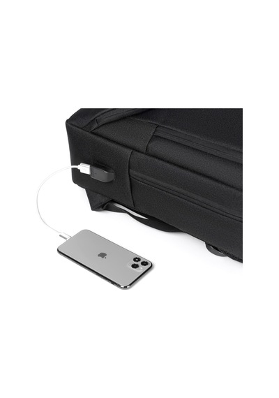 Laptop Sırt Çantası Yeni Nesil Usb Girişli Notebook Apple Uyumlu iPad Ve Günlük Eşya Taşıma Çantası Siyah Siyah