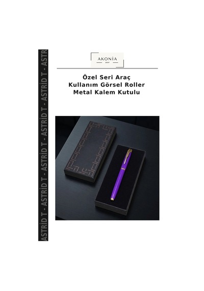 Özel Seri Araç Kullanım Görsel Roller Metal Kalem Kutulu Çok Renkli