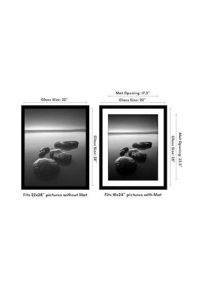 Tr 18x24 Mat Veya 22 X 28 Poster Çerçevesi Mat Olmayan Siyah Tasarlanmış Ahşap Pleksiglas Kapaklı Ve Duvar İçin Y