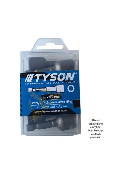 Kupa Tyson Manyetik Somun Sıkma Adaptörü - 12 Mm. - 4.5 Cm. - 2 Adet