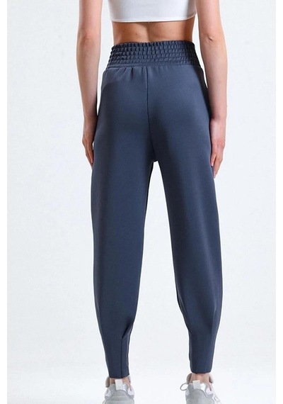 Winmoda34 Jogger Dalgıç Eşofman Geniş Kemer Paça Büzgülü Gri