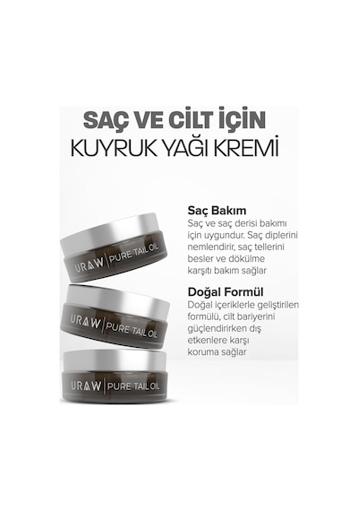 Uraw Nemlendirici ve Onarıcı Kuyruk Yağı Kremi 50 ML