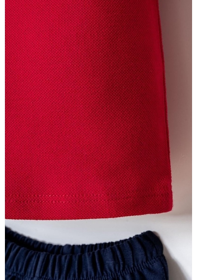 U.S. Polo Assn. U.s. Polo Assn Erkek Bebek 2 Li Şort T-şhirt Takım Kırmızı-2351 Kırmızı
