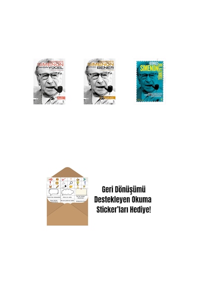 Kaçak + Ormandaki Deli + Georges Simenon Türkiye'de + Okuma Sticker'ları