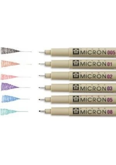 Sakura Pigma Micron Renkli Çizim Kalemi 0.45 MM Siyah