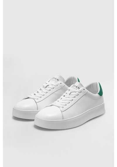 Lufian Adel Unisex Hakiki Deri Sneaker Ayakkabı Beyaz / Yeşil Siyah