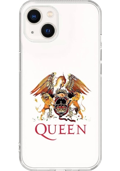 Apple Uyumlu iPhone 13 Mini Şeffaf Kılıf Queen Tasarımlı
